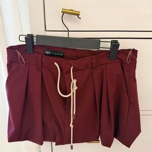 Zara Women's Burgundy Skirt